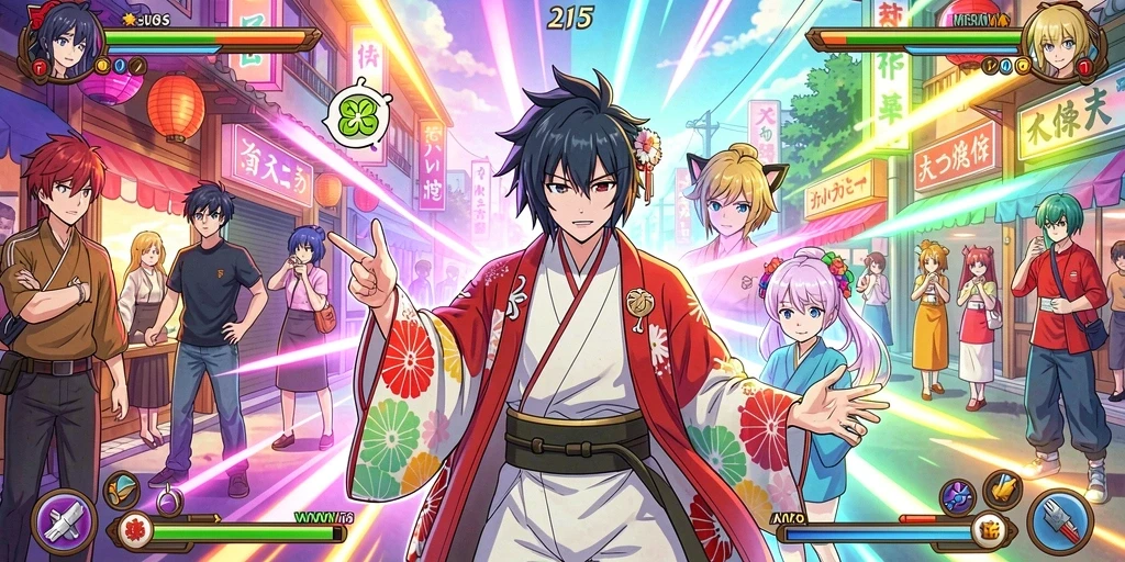Gambar interaksi antar pemain dalam mode multiplayer.